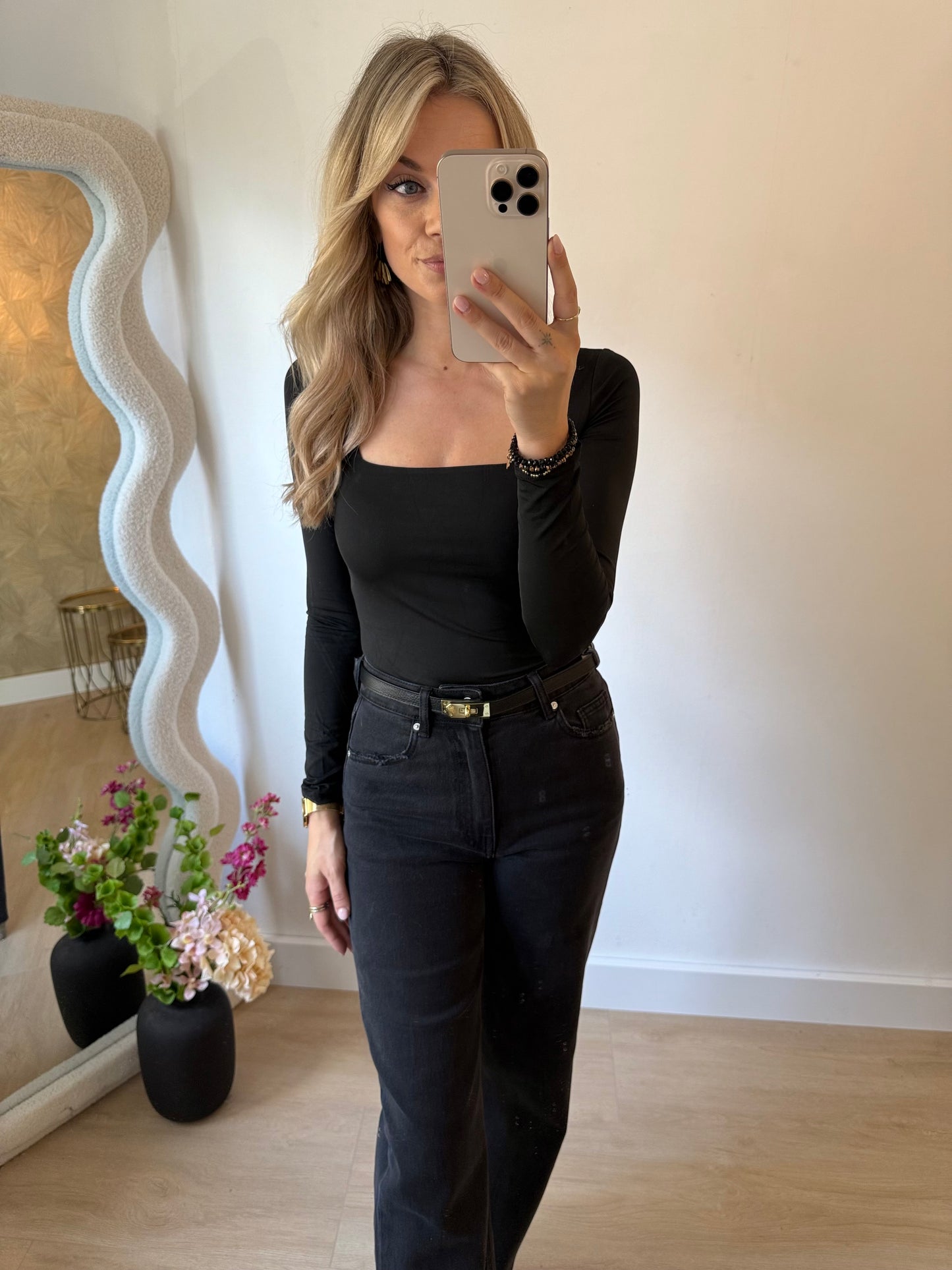 GEORGIA LONG SLEEVES - BLACK