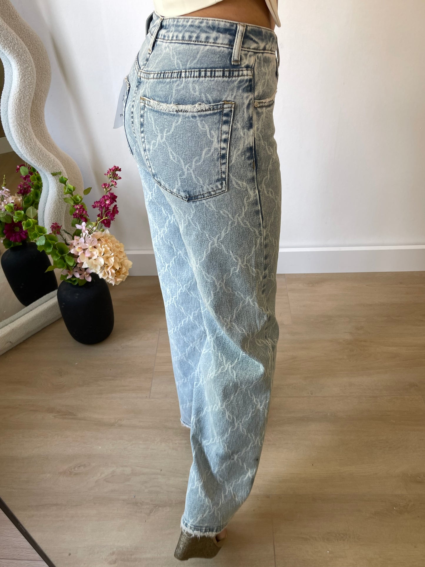 QUEEN HEARTS PRINT JEANS