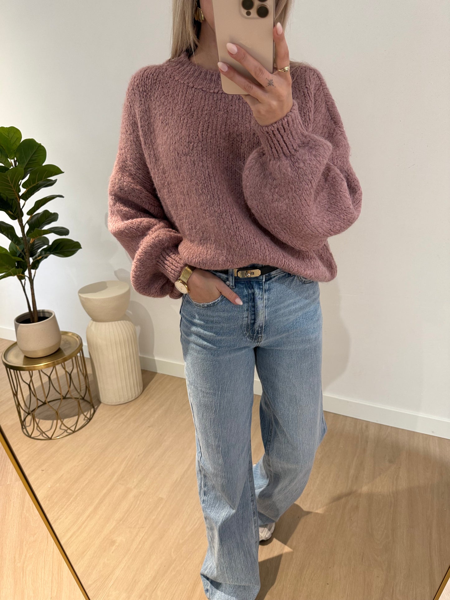 SANNE SWEATER - OLD PINK