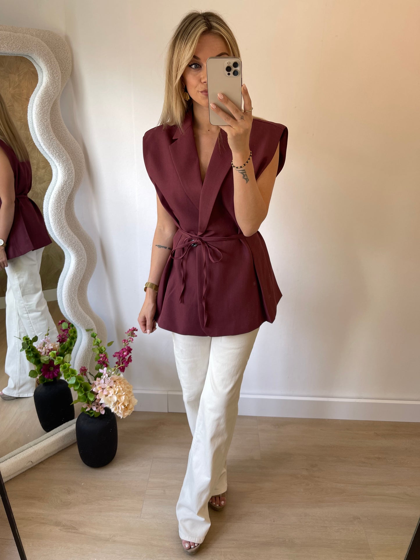 DANA GILET AUBERGINE