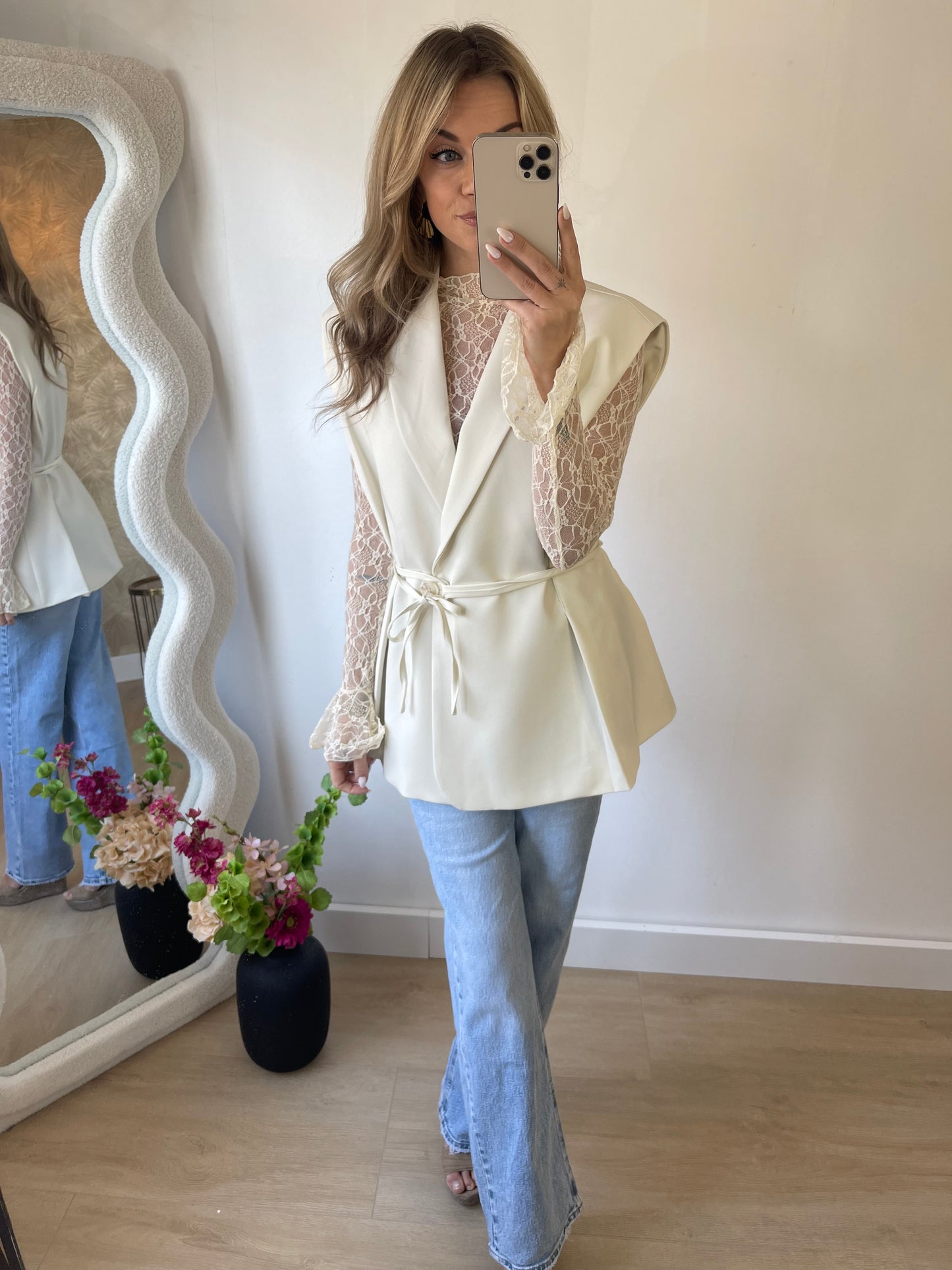 DANA GILET - ECRU