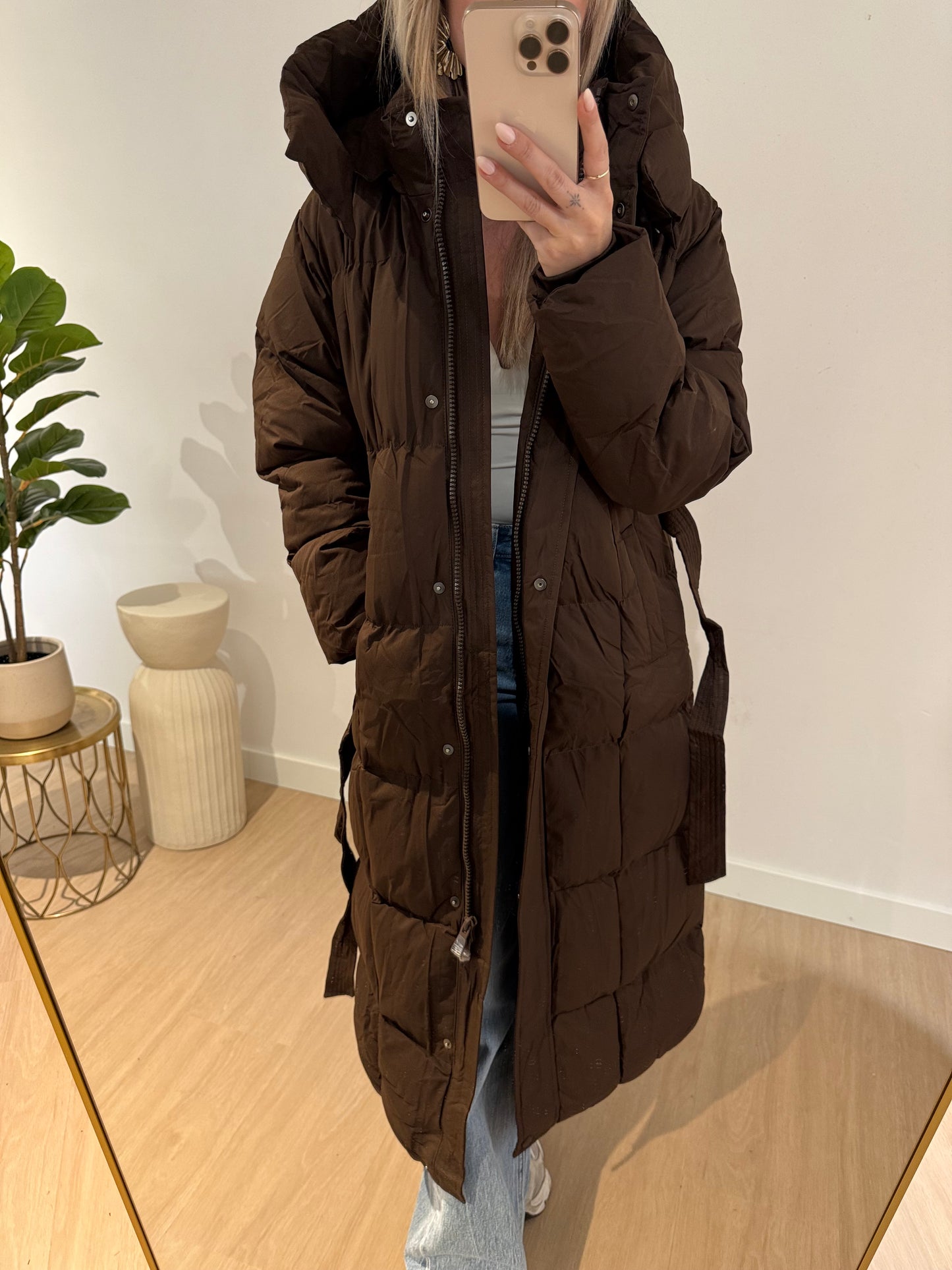 TARA LONG COAT - BROWN