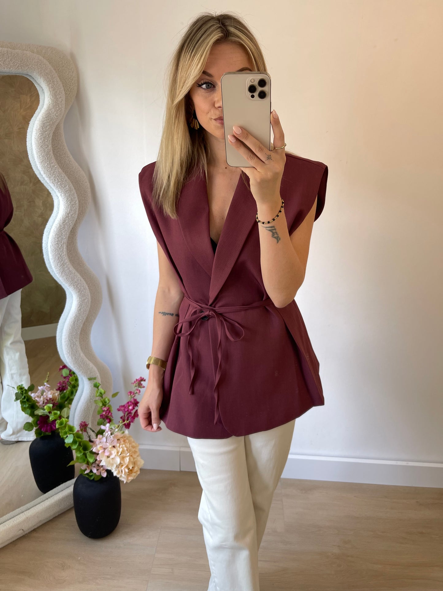 DANA GILET AUBERGINE