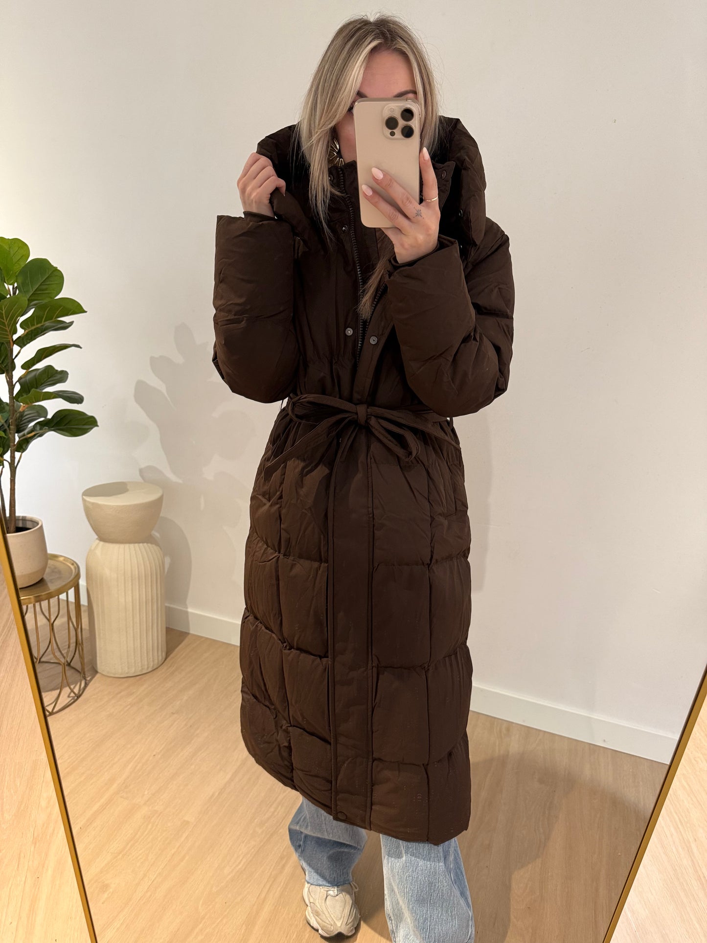 TARA LONG COAT - BROWN