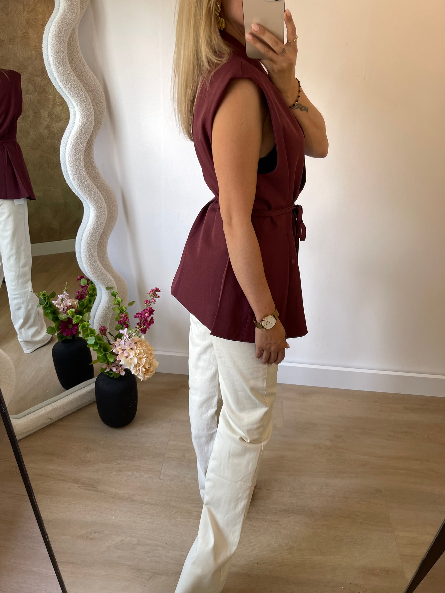 DANA GILET AUBERGINE