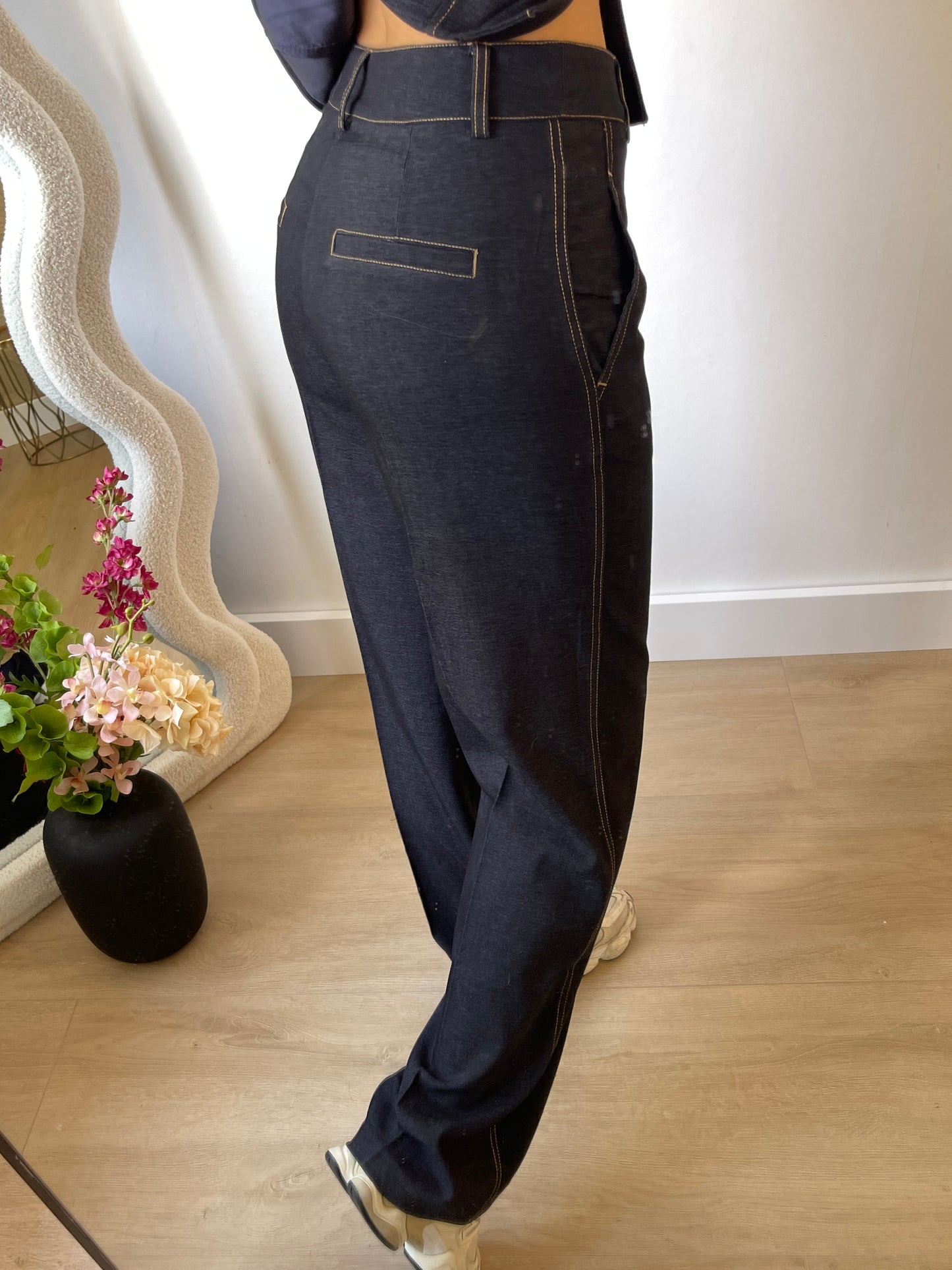 TESS PANTALON DENIM-LOOK