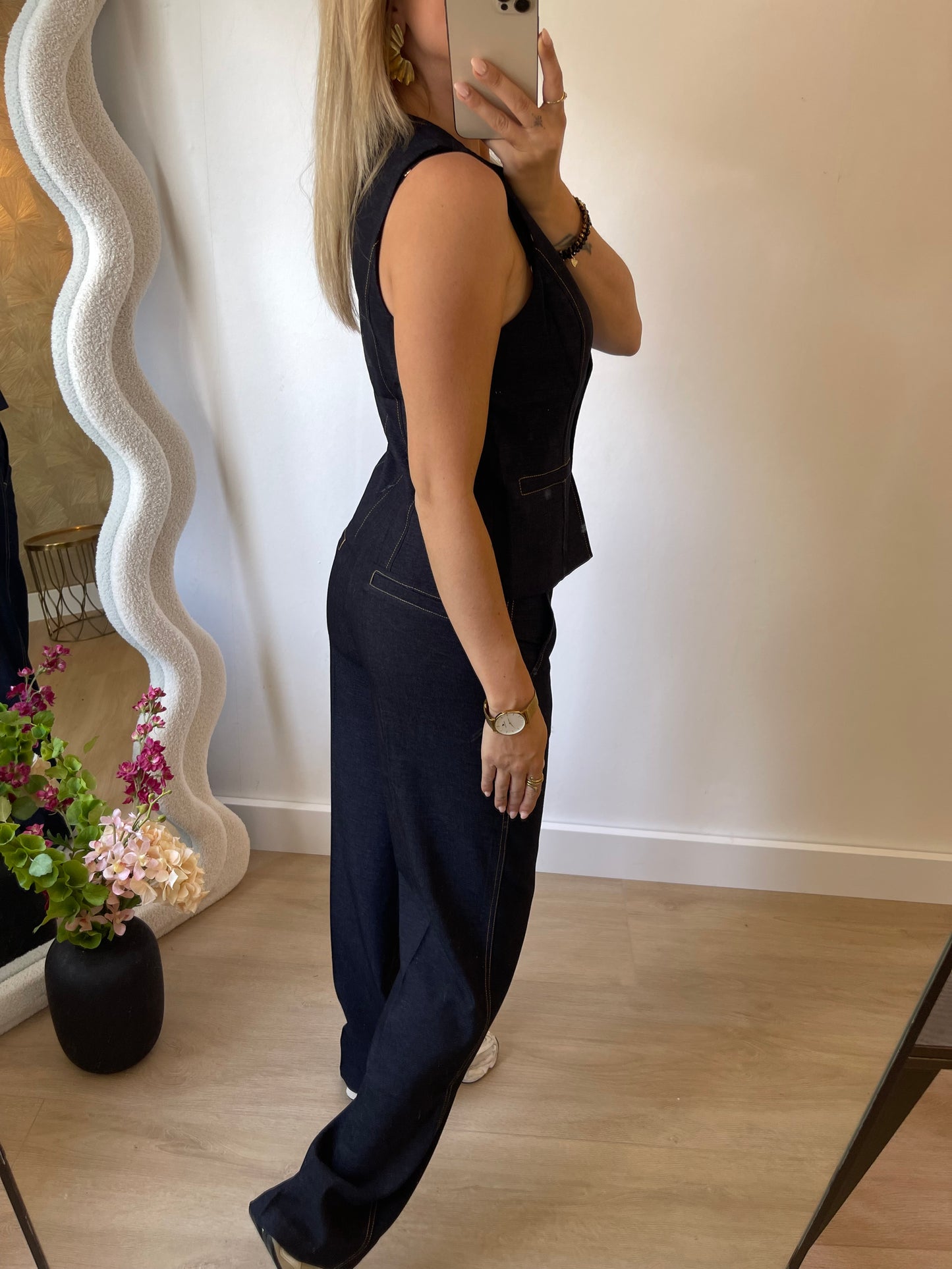 TESS GILET - DENIM-LOOK