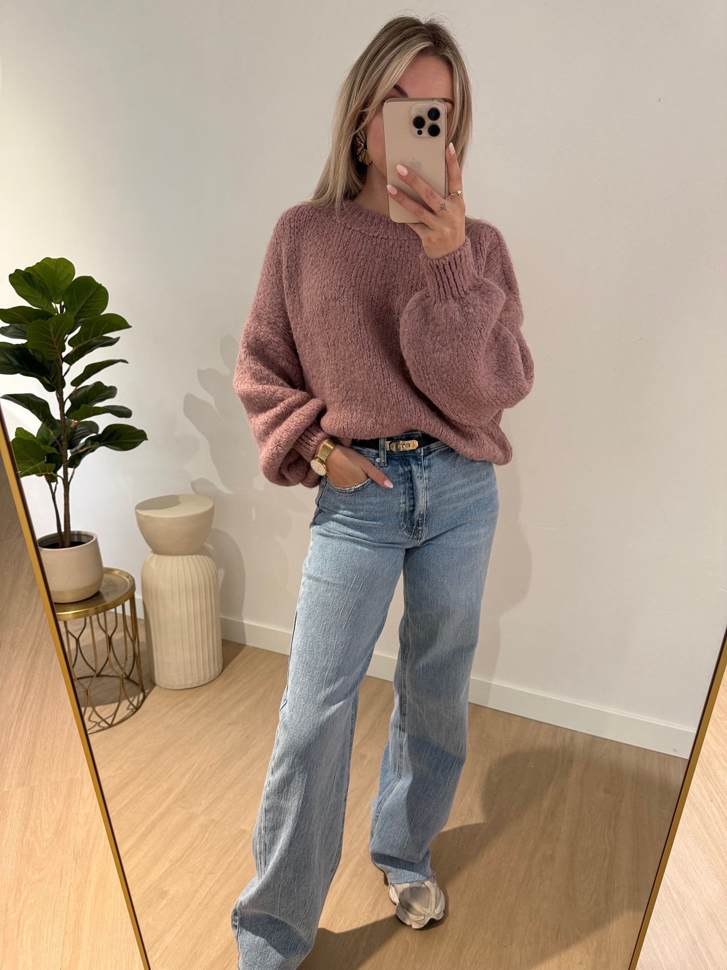 SANNE SWEATER - OLD PINK
