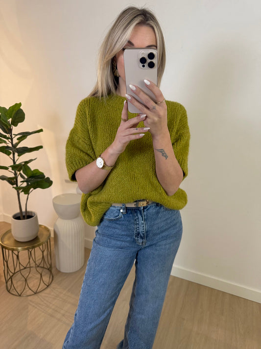 SANNE SHORT SLEEVES- PEAR GREEN STYLISH