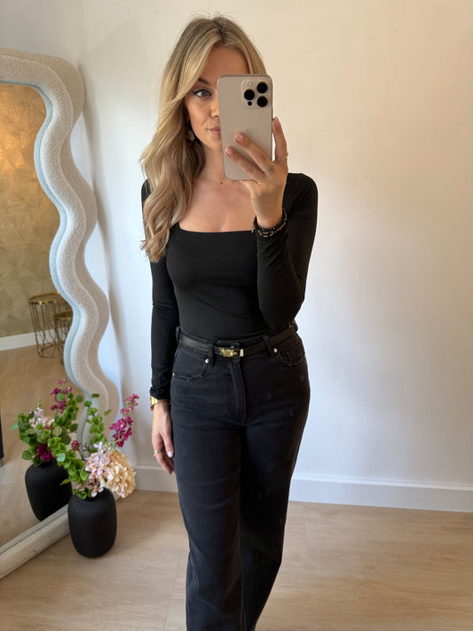 GEORGIA LONG SLEEVES - BLACK