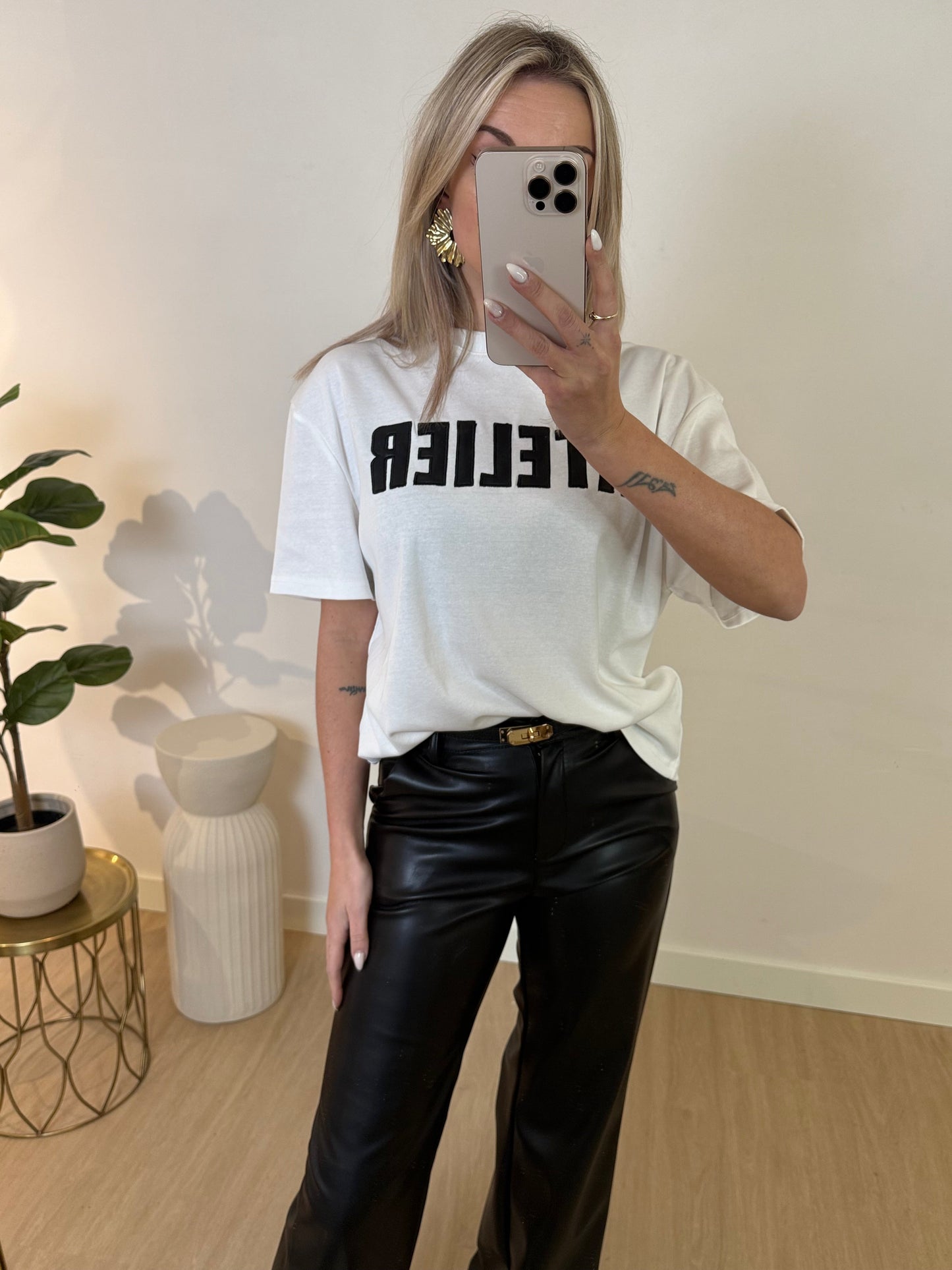 LEATHER LOOK PANTS STYLISH