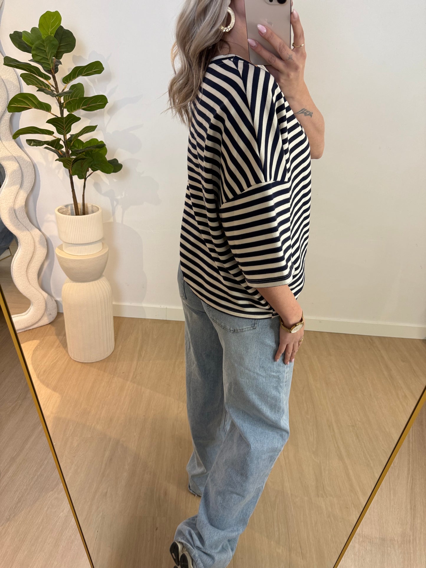 STRIPE TEE - NAVY STYLISH