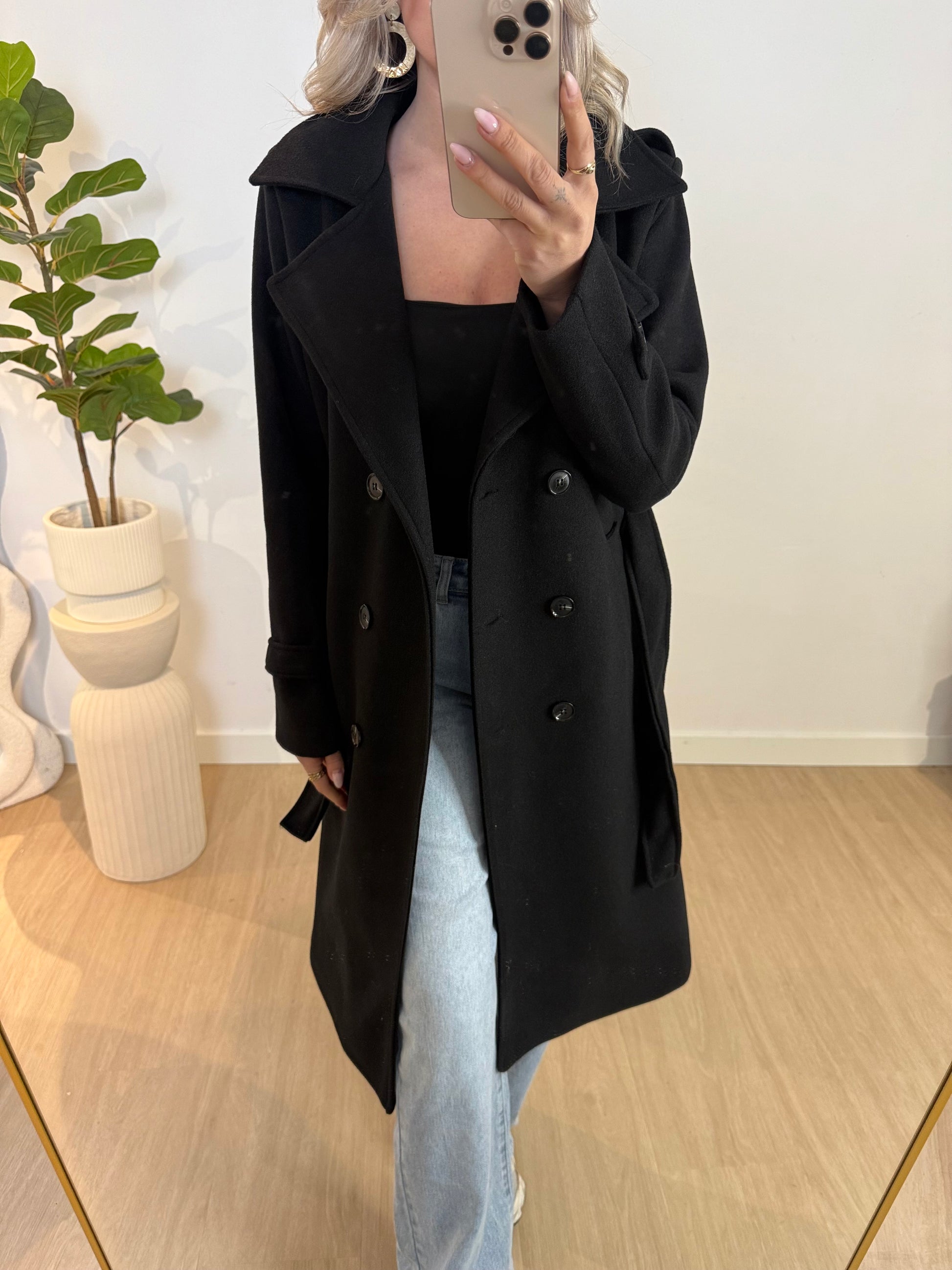 TRENCH COAT - BLACK STYLISH