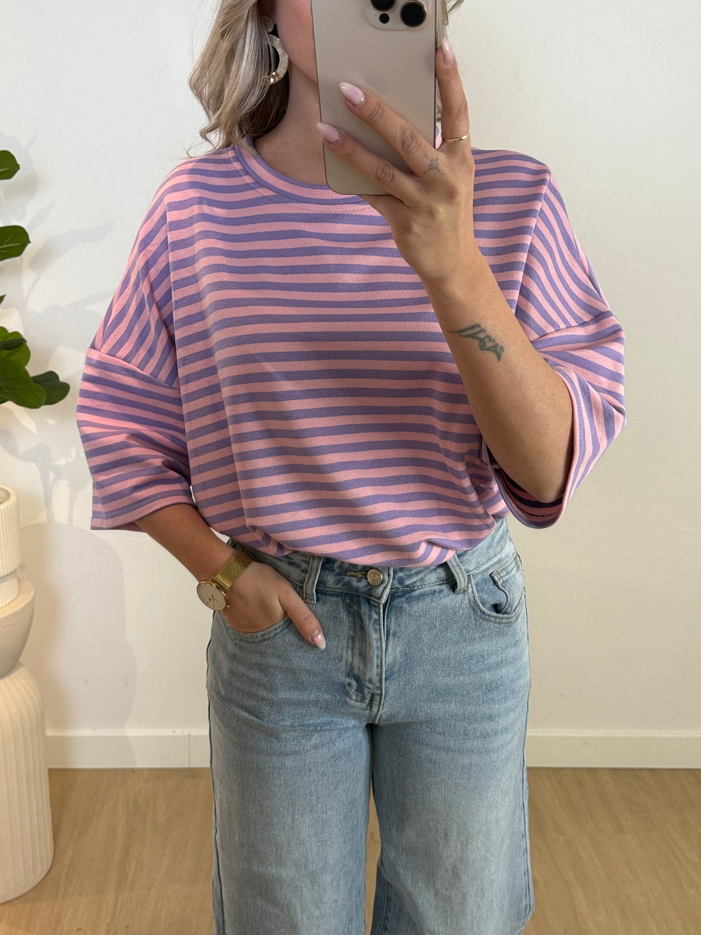 STRIPE TEE - LILA STYLISH