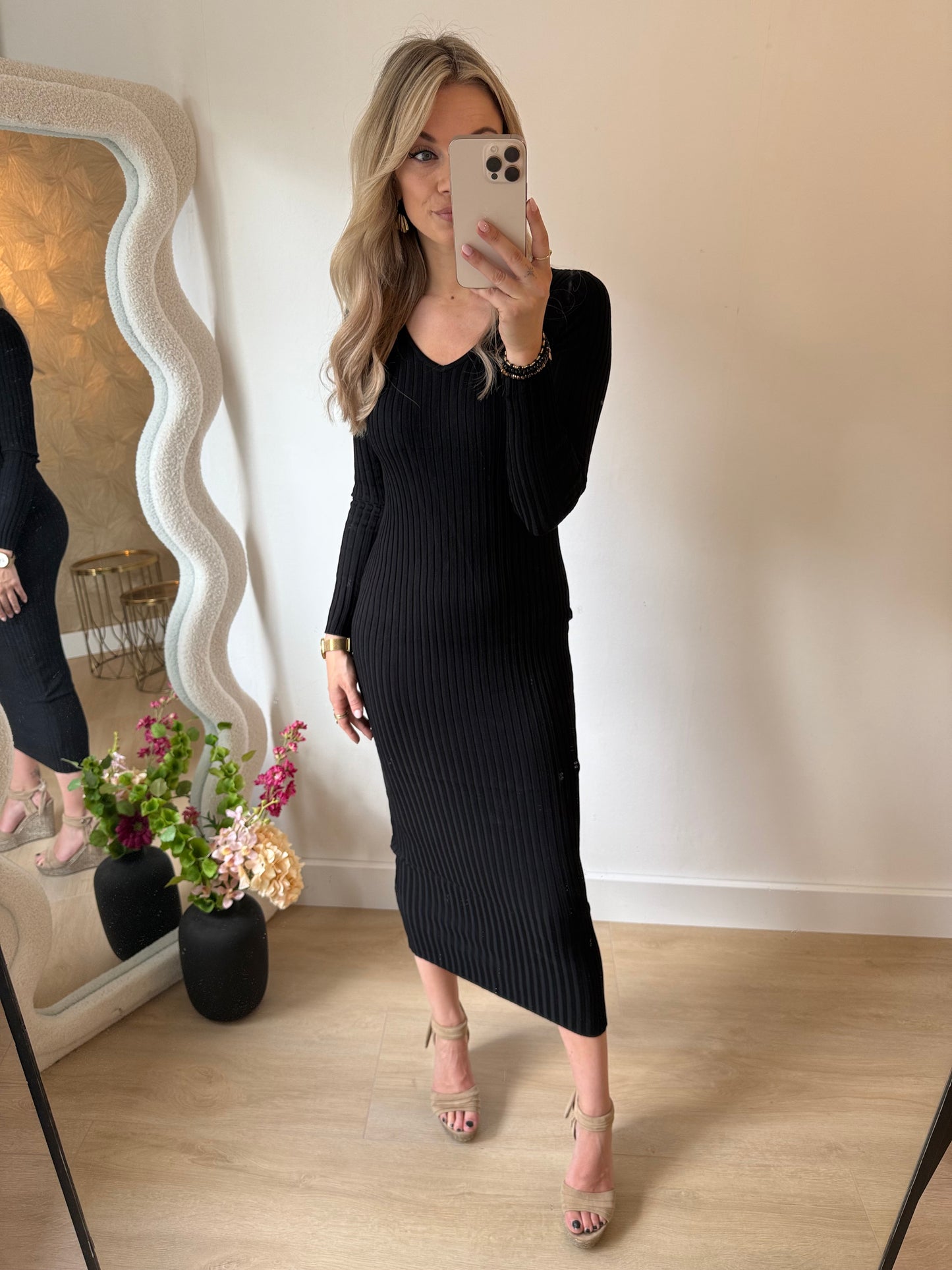 V DRESS [PREGGY PROOF]