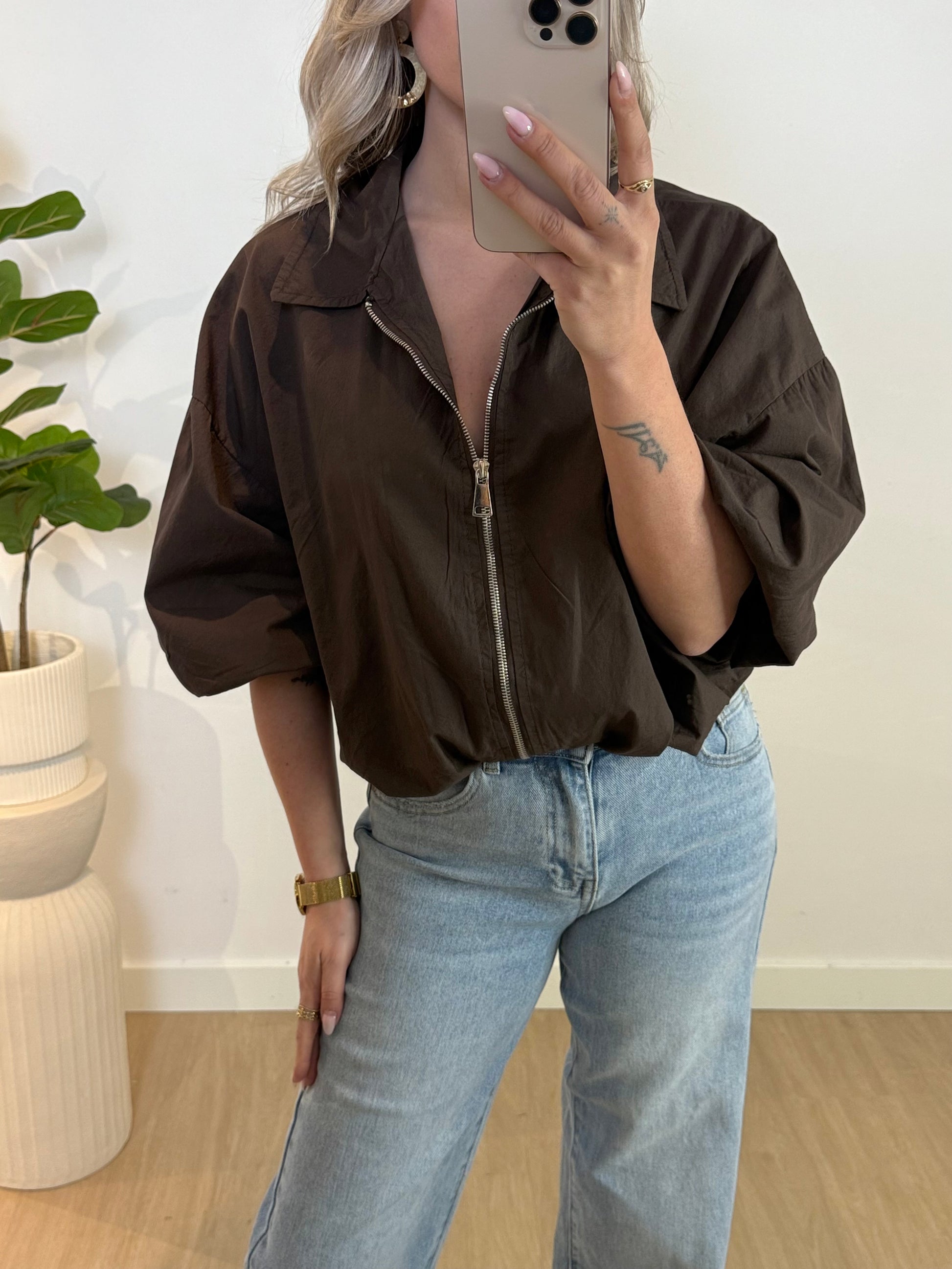 BALLOON JACKET short sleeve STYLISH