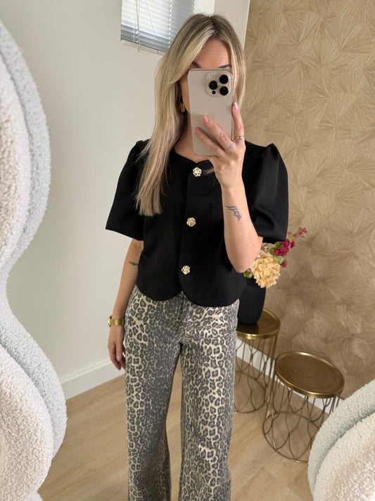 POF BLOUSE - BLACK
