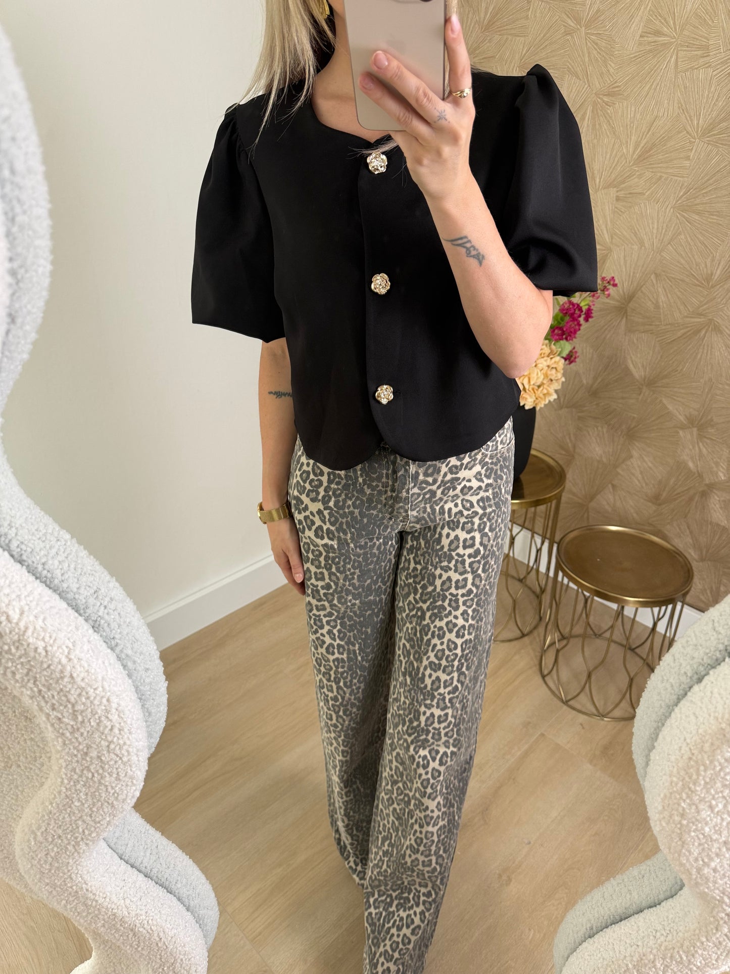 POF BLOUSE - BLACK