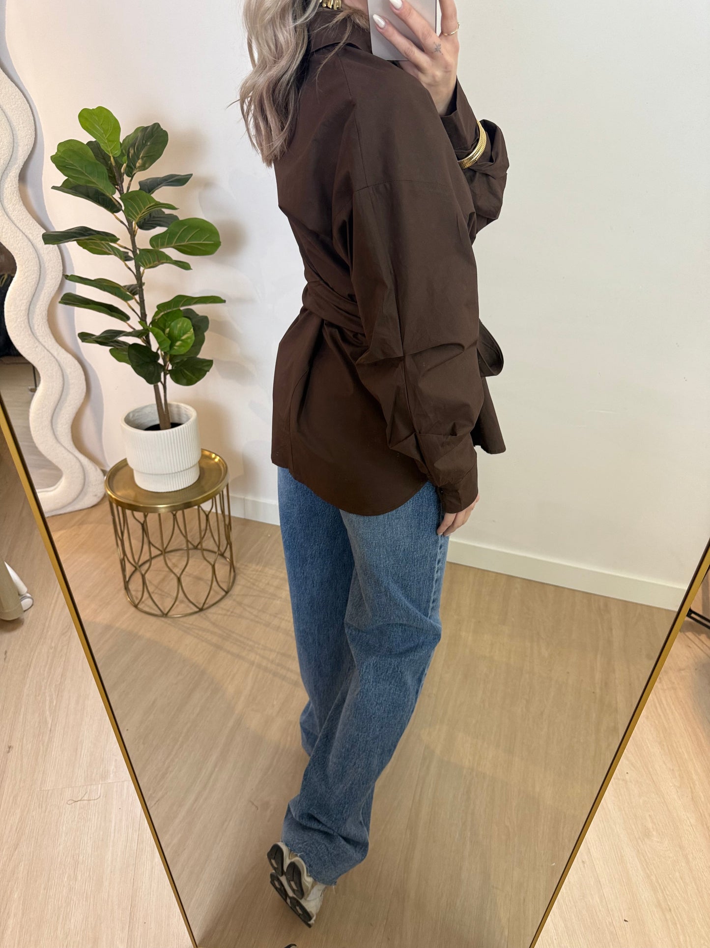 STRIK BLOUSE - DARK BROWN STYLISH