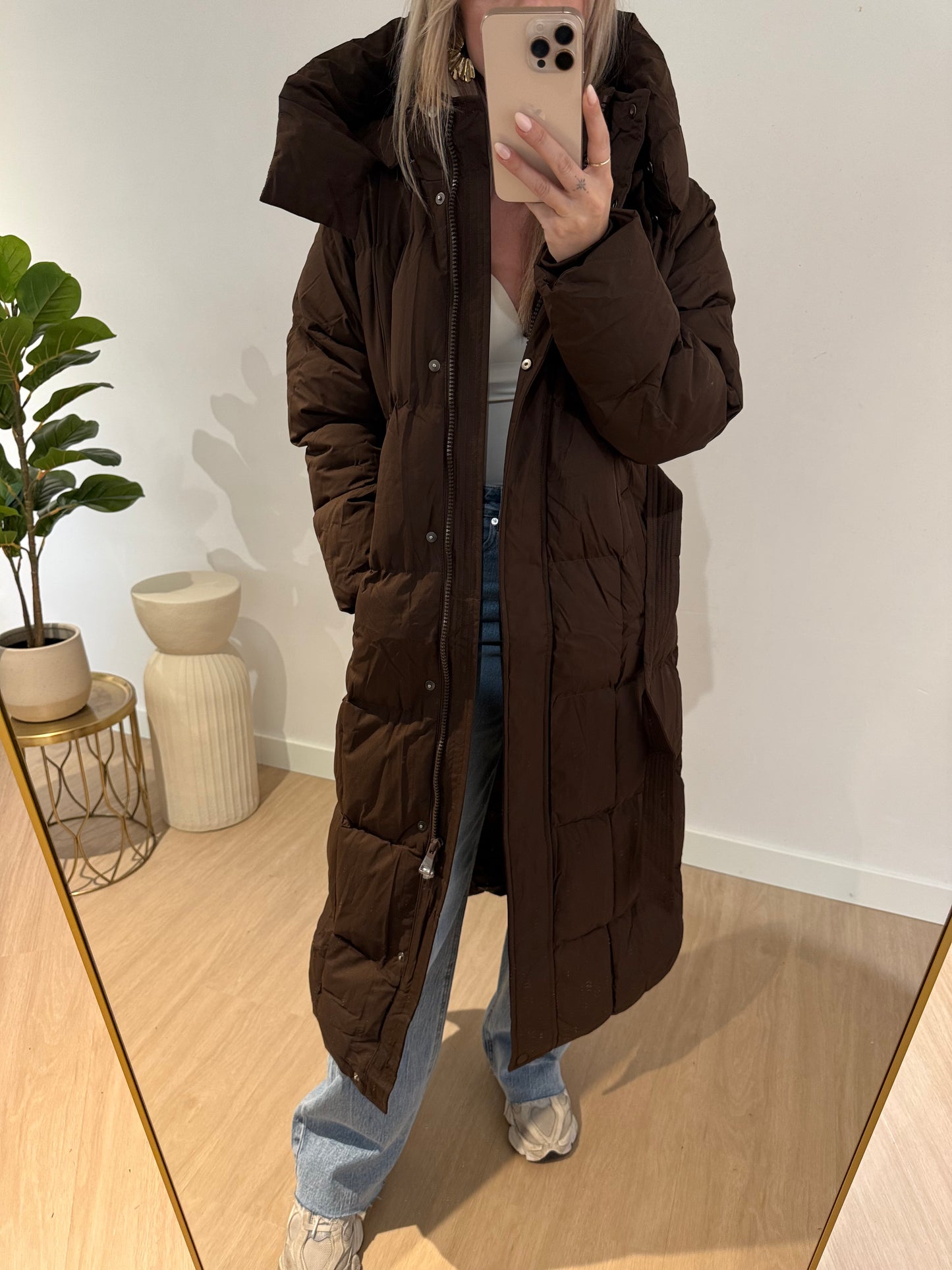 TARA LONG COAT - BROWN