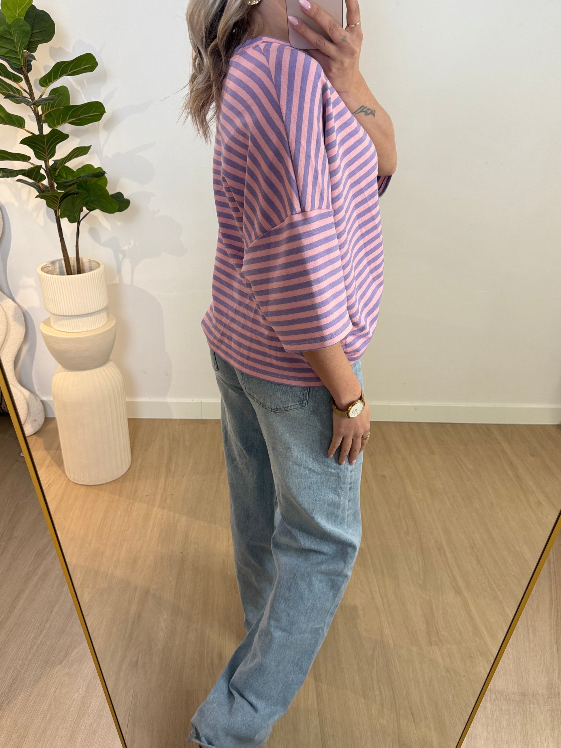 STRIPE TEE - LILA STYLISH