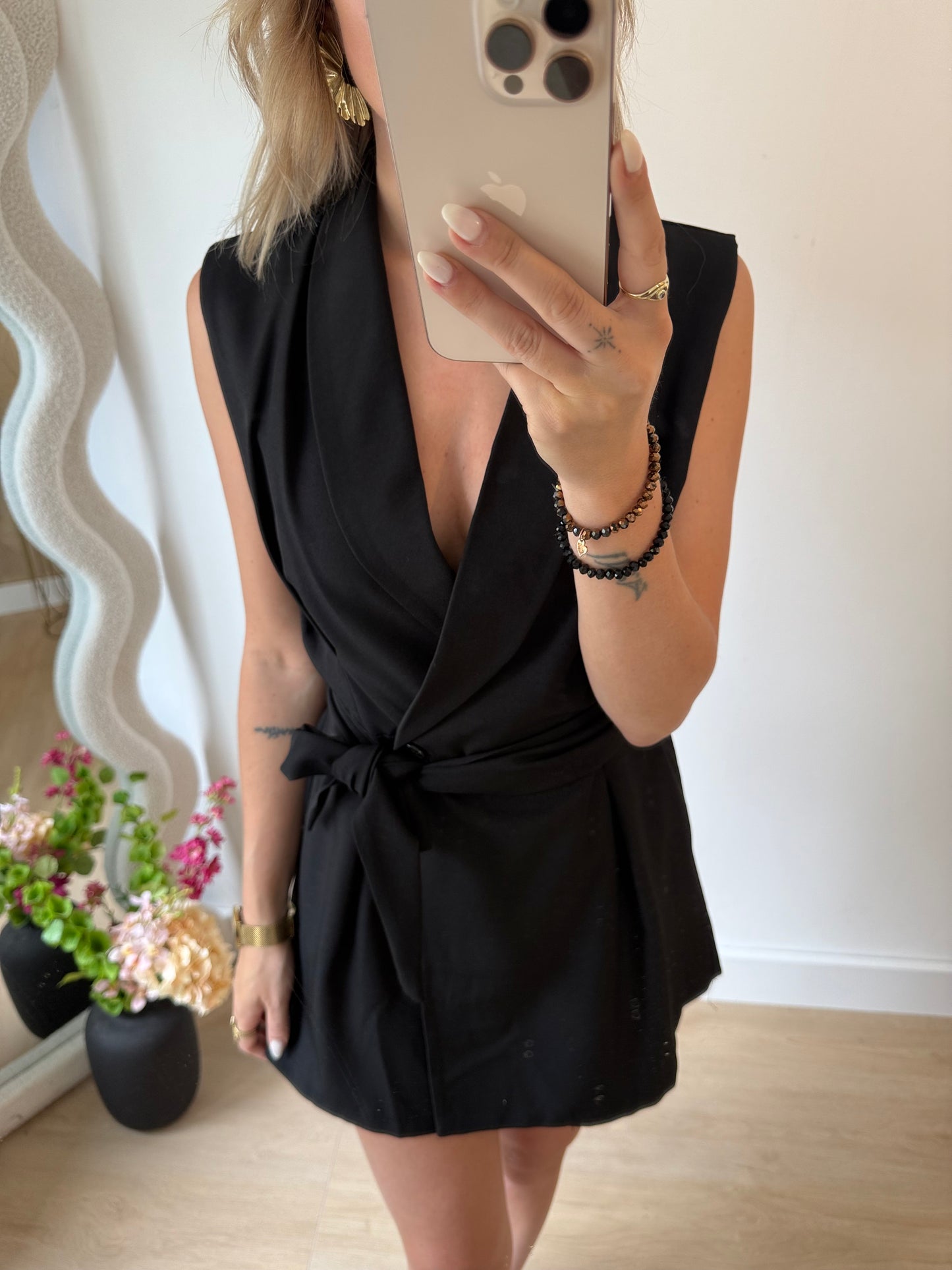 NICKY PLAYSUIT - BLACK