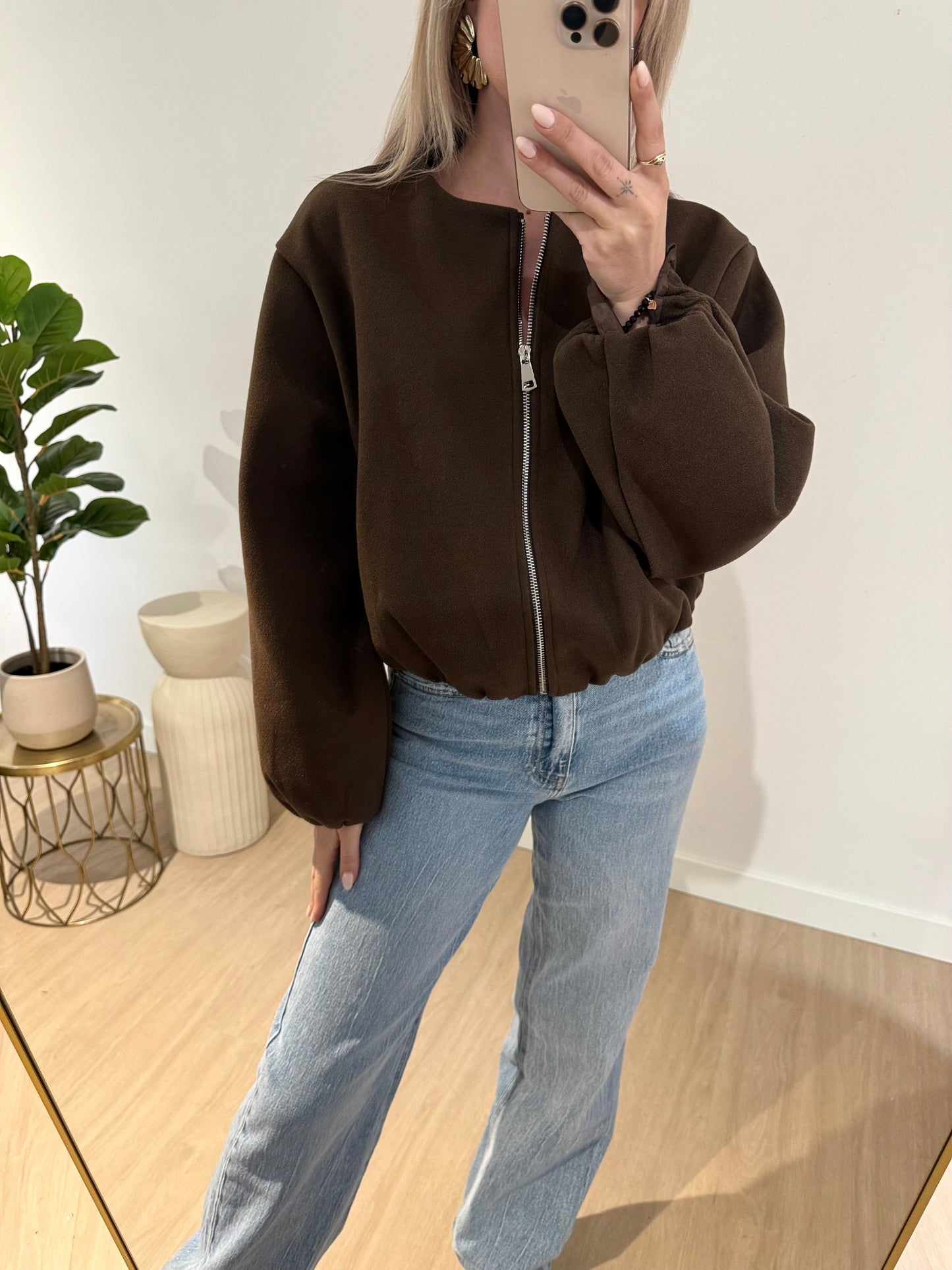 ANNA JACKET - CHOCO BROWN