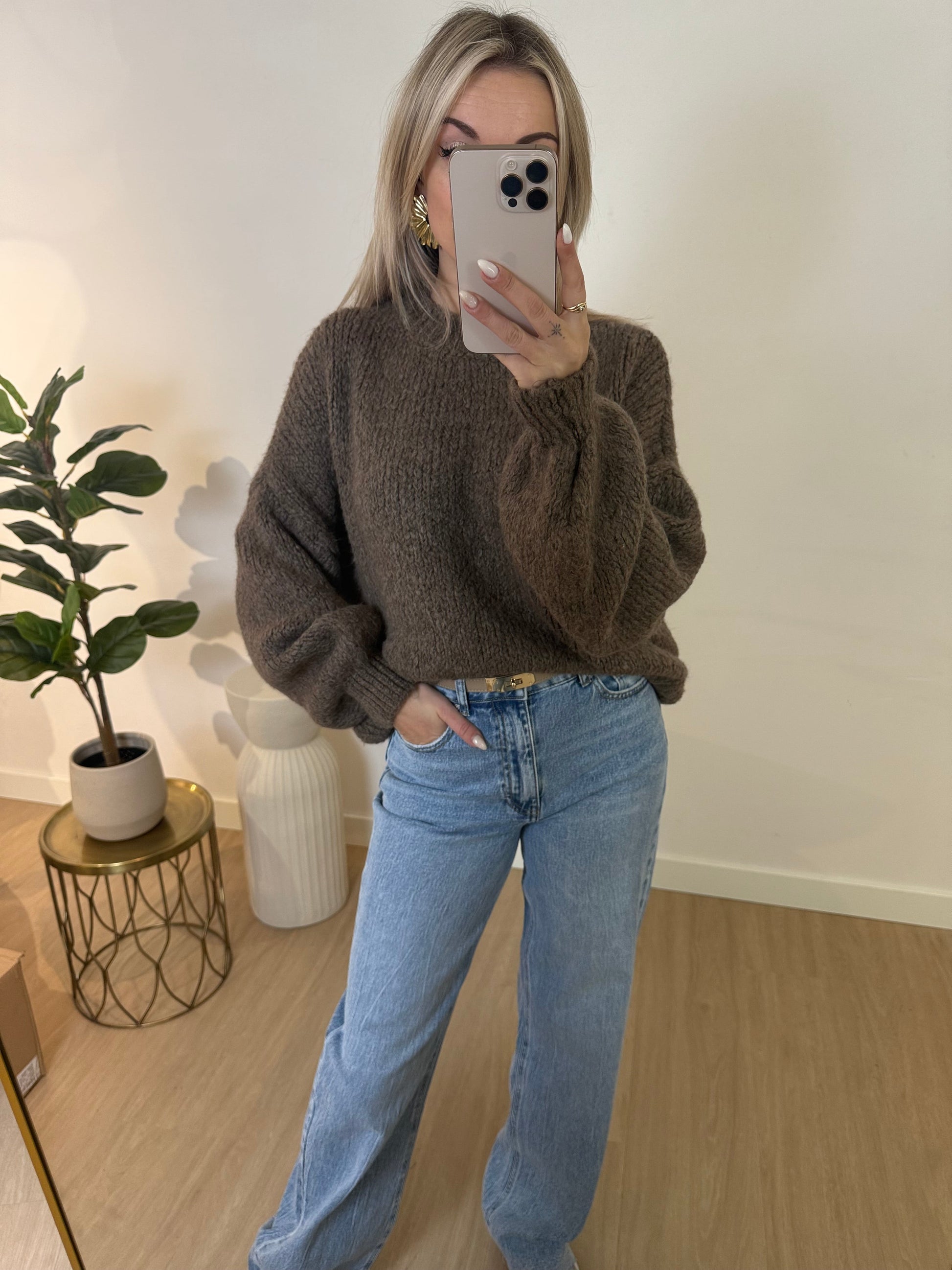 SANNE SWEATER - TAUPE STYLISH