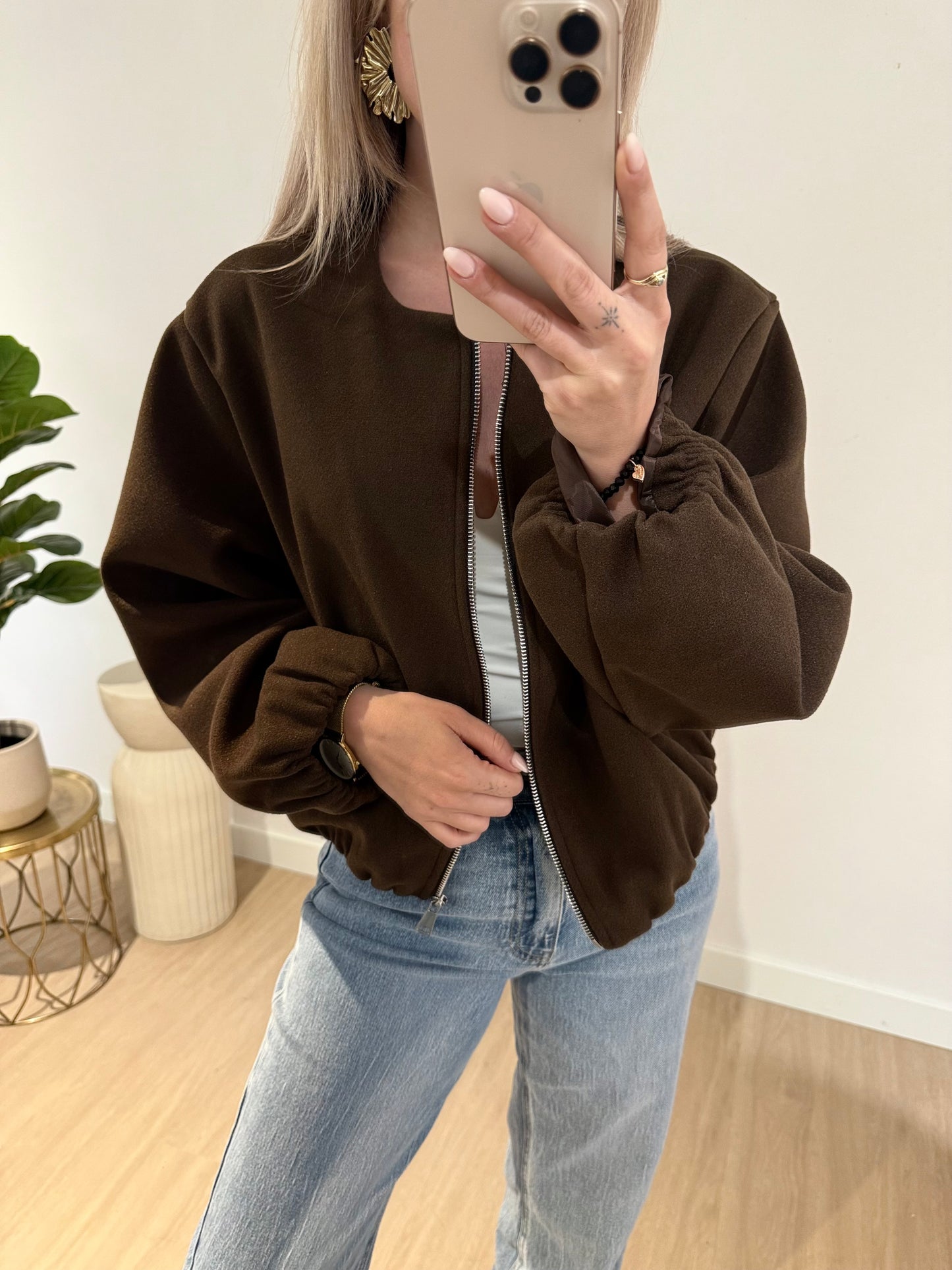 ANNA JACKET - CHOCO BROWN