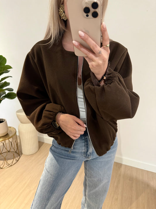 ANNA JACKET - CHOCO BROWN