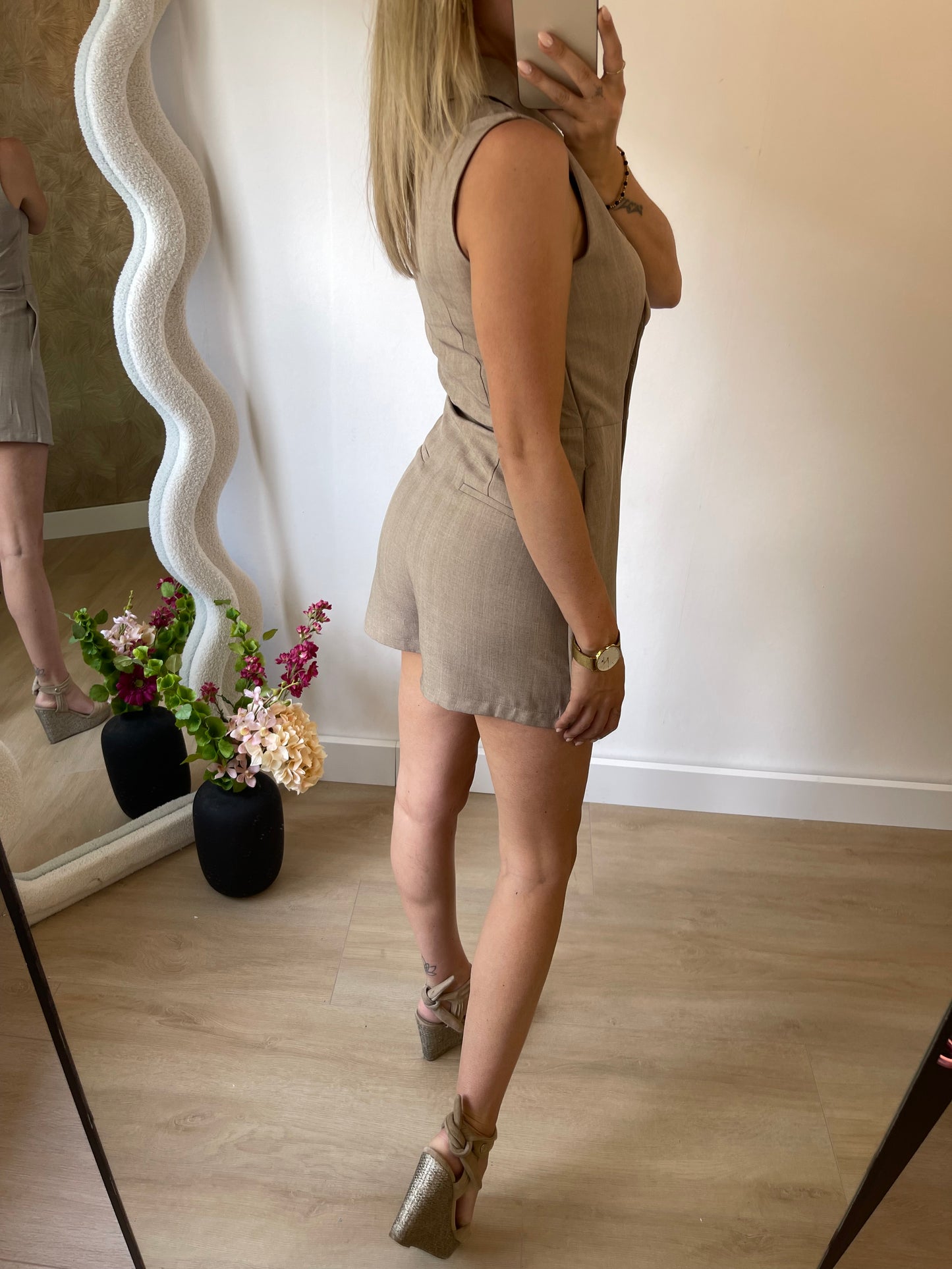 SOPHIE PLAYSUIT - BEIGE