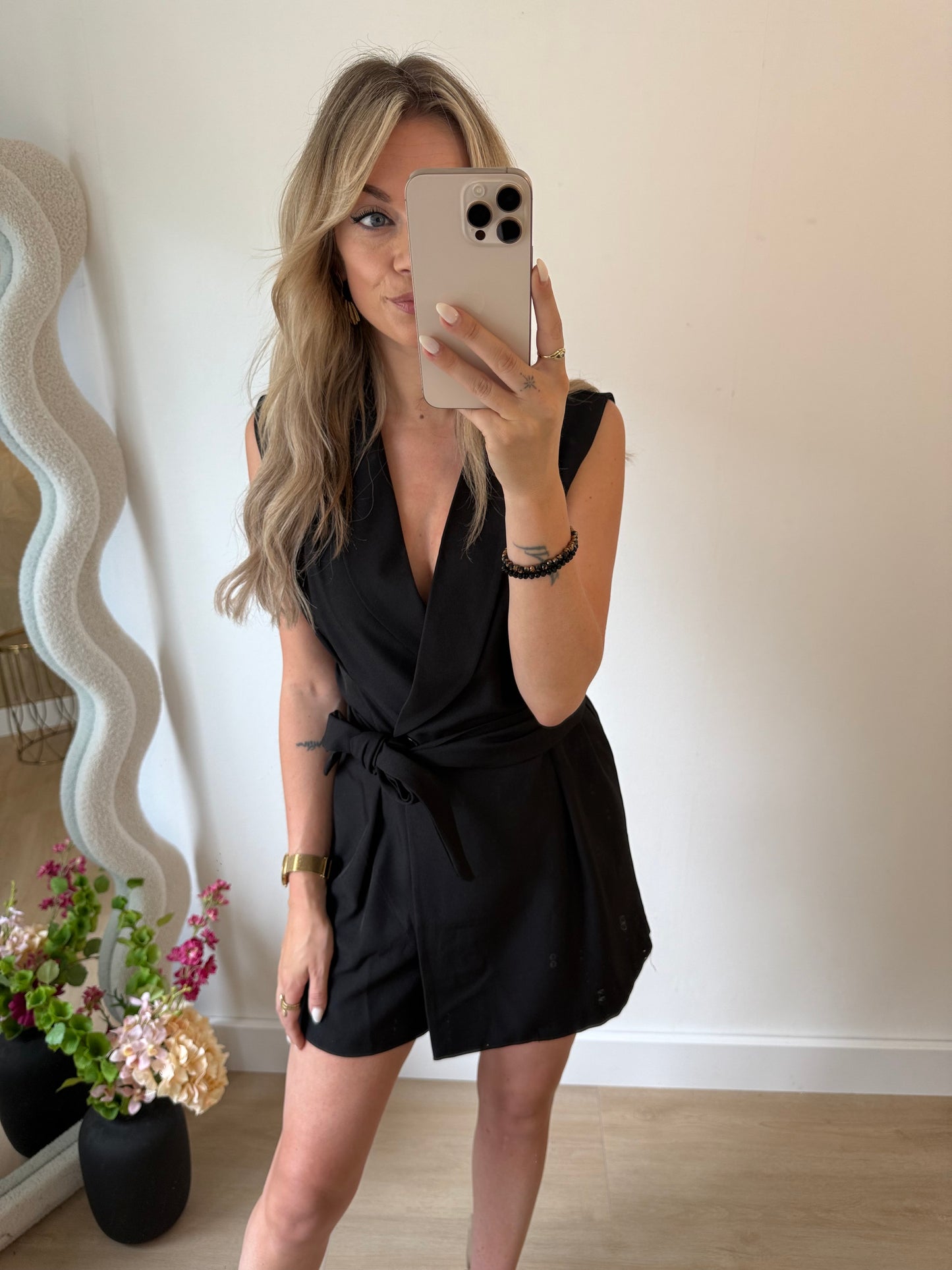 NICKY PLAYSUIT - BLACK