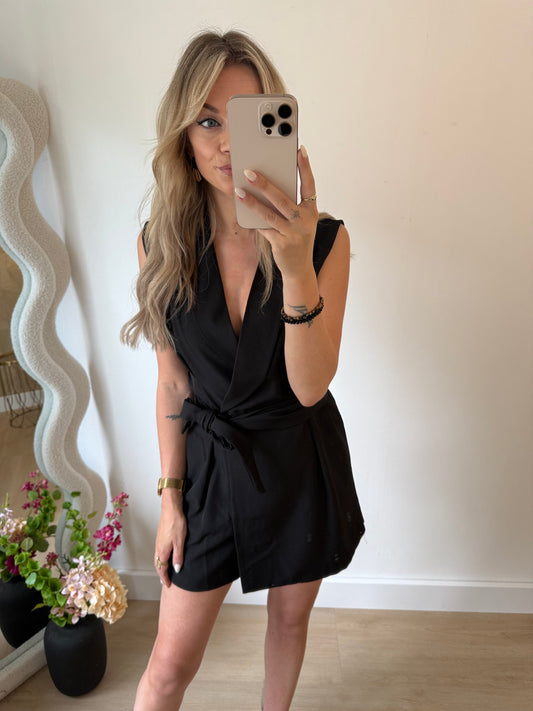 NICKY PLAYSUIT - BLACK