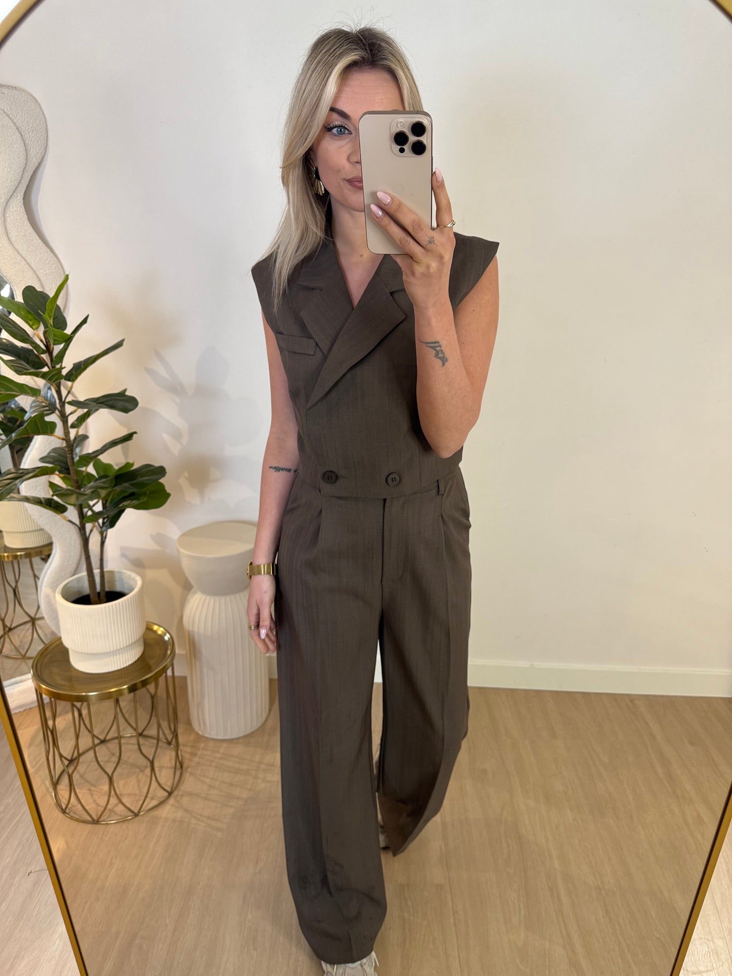 ZARA GILET - TAUPE STYLISH