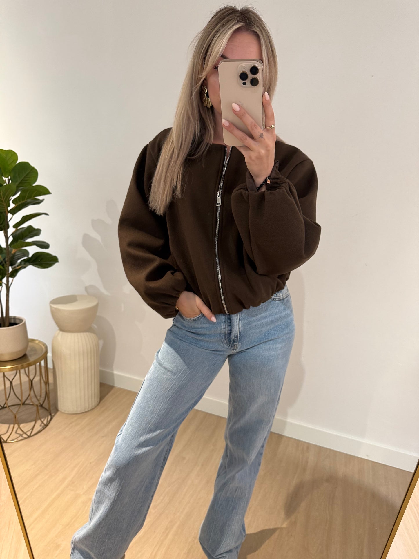 ANNA JACKET - CHOCO BROWN