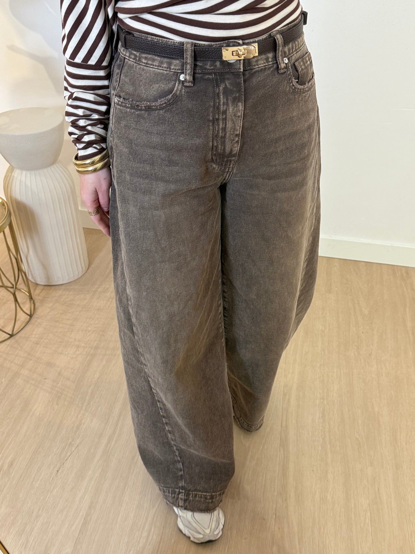 QH WIDE LEG - BROWN STYLISH