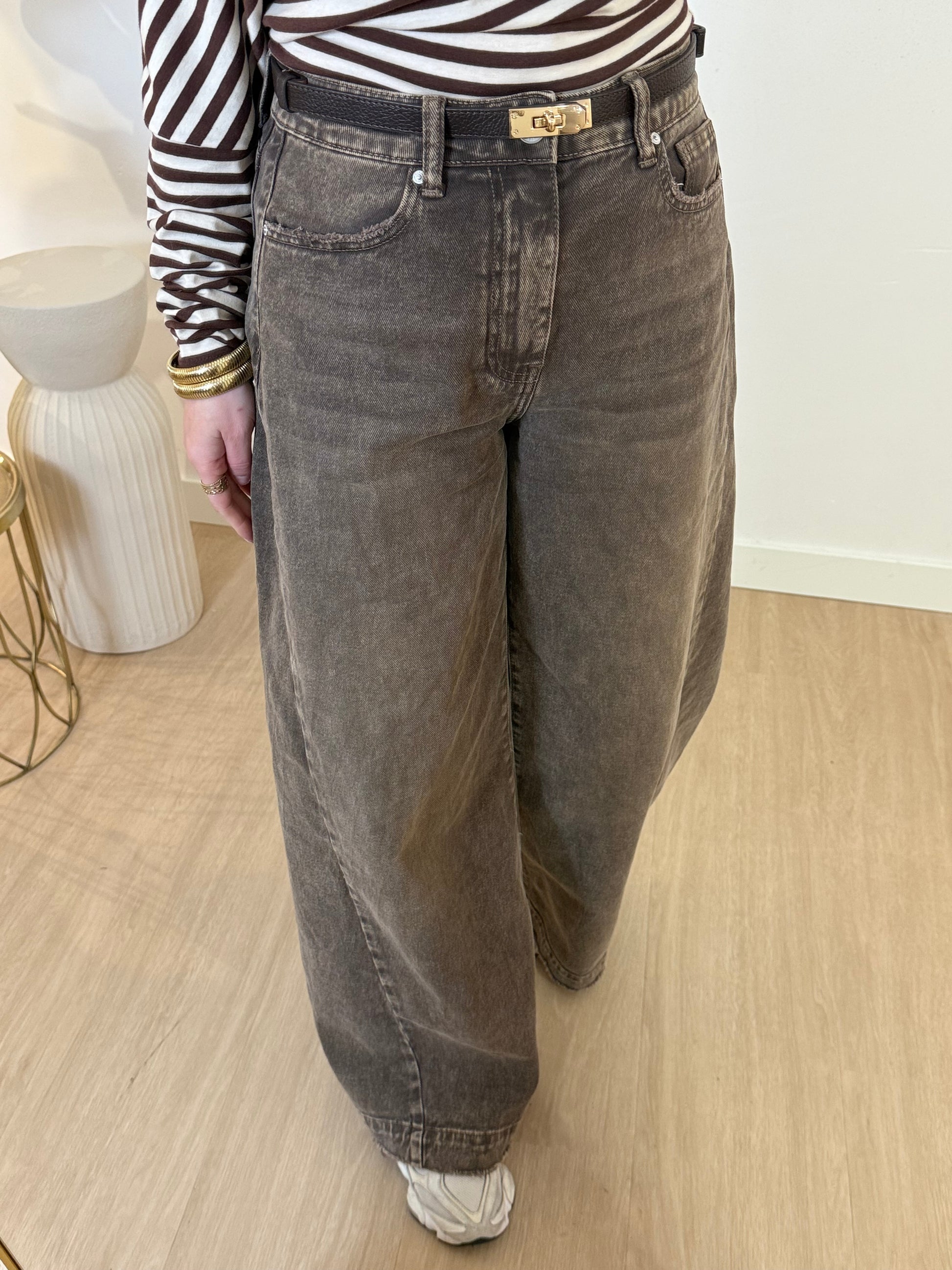 QH WIDE LEG - BROWN STYLISH