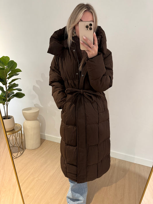 TARA LONG COAT - BROWN