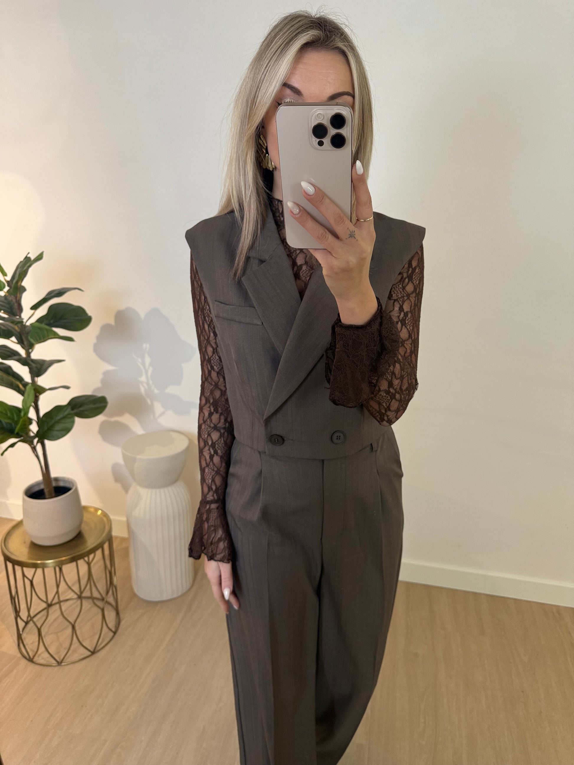 ZARA GILET - TAUPE STYLISH