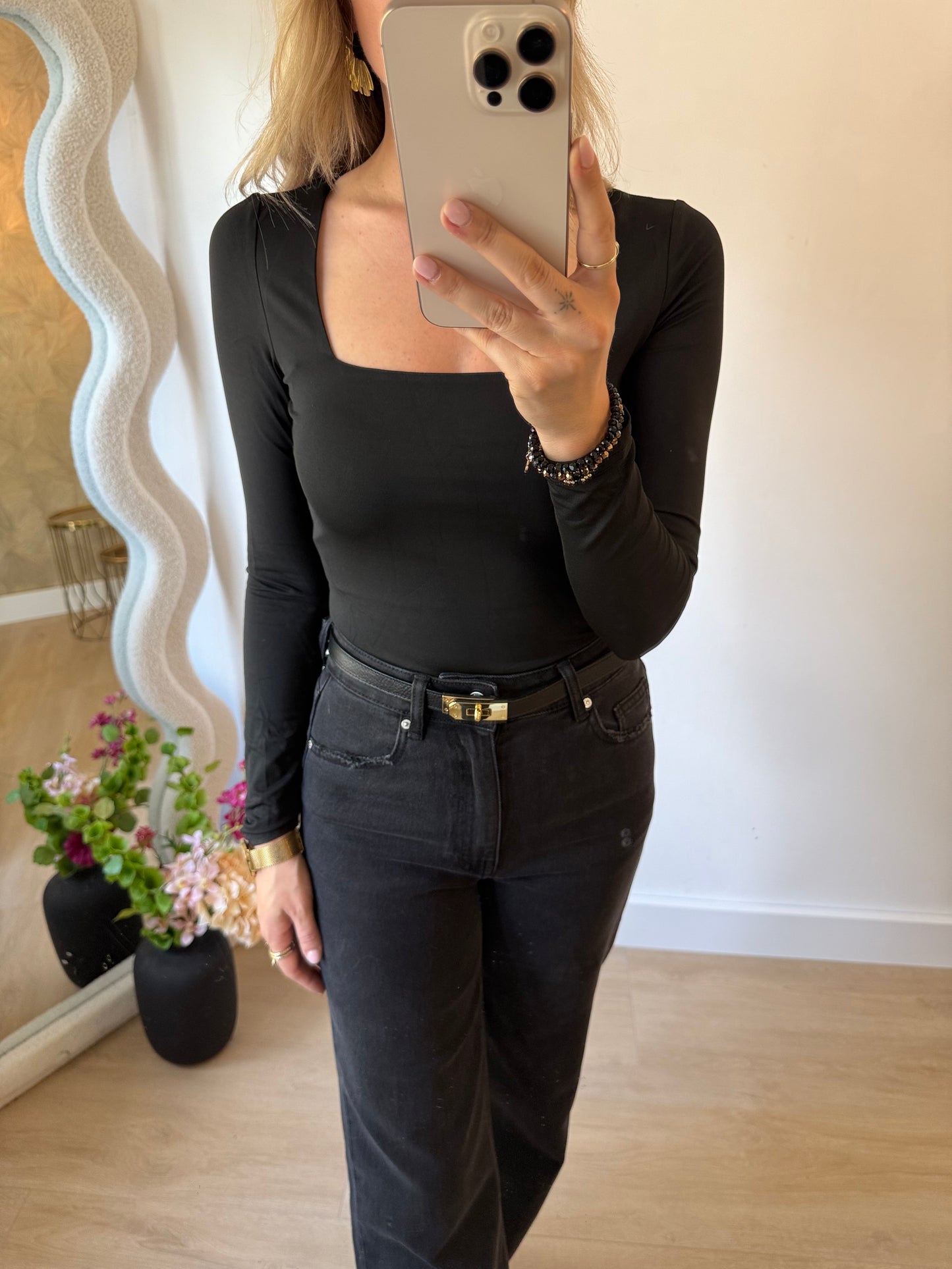 GEORGIA LONG SLEEVES - BLACK