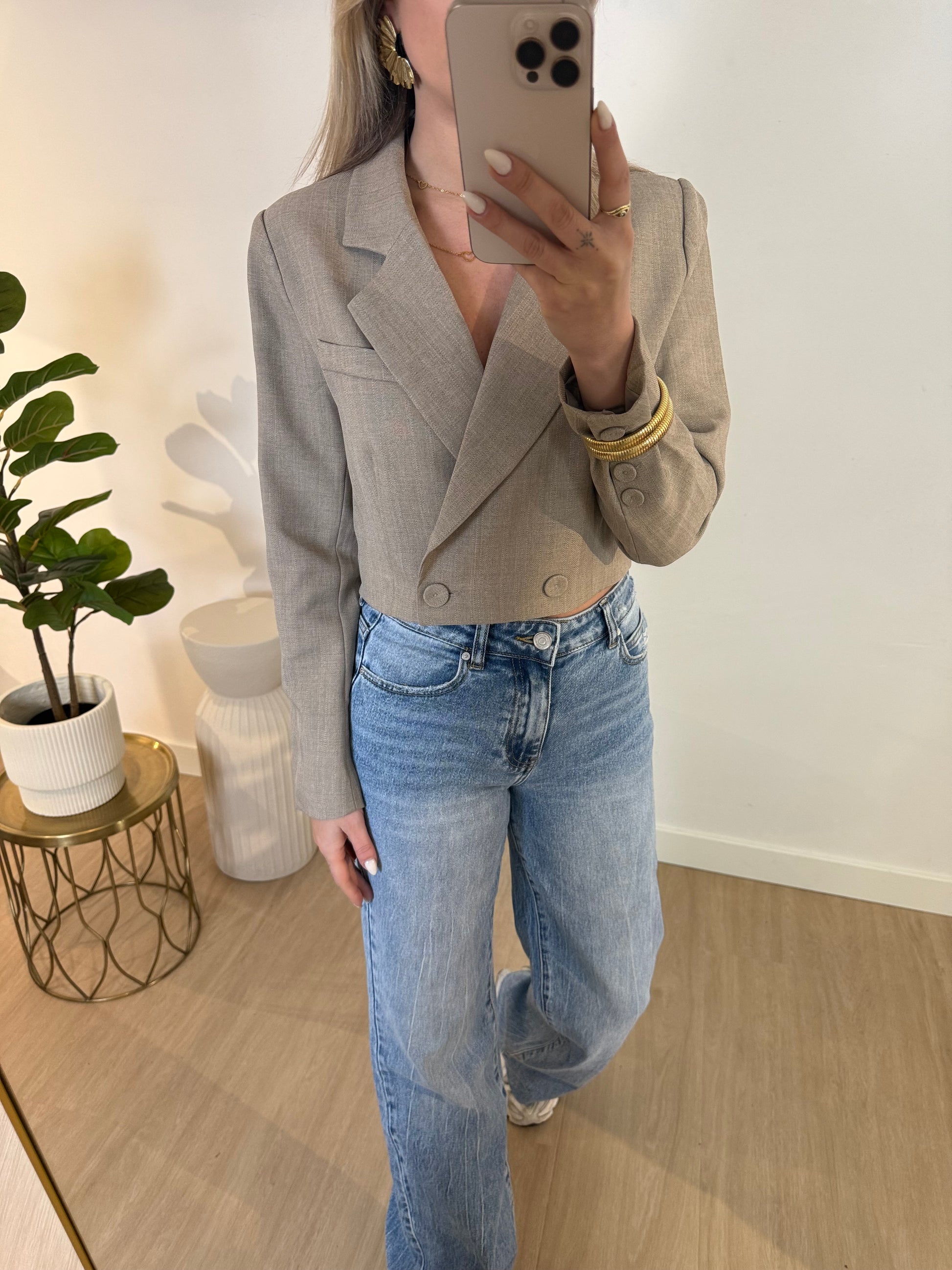 ZARA CROPPED BLAZER STYLISH